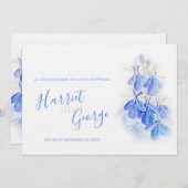 Lobelia blauwe bloemen bruiloft uitnodigingen (Voorkant / Achterkant)