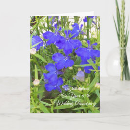 Lobelia Personalized 65th Wedding Jubileum Kaart