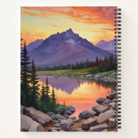 Lobo al Atardecer Notitieboek (Achterkant)