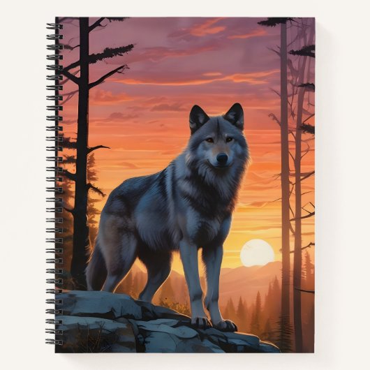 Lobo al Atardecer Notitieboek (Voorkant)