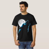 Lobo aullando a la luna t-shirt (Voorkant volledig)