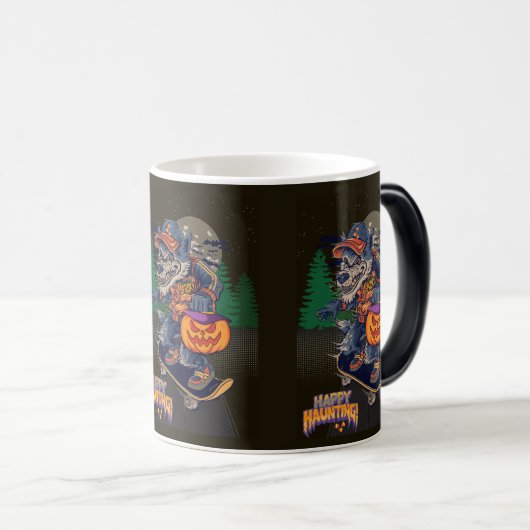 LOBO EN HALLOWEEN Two-Tone COFFEE MOK (Voorkant rechts)