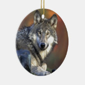 Lobo Gris Keramisch Ornament (Rechts)