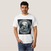 Lobo Místico en Círculo Céltico T-shirt (Voorkant volledig)