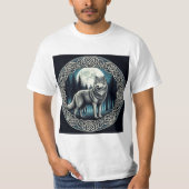 Lobo Místico en Círculo Céltico T-shirt (Voorkant)
