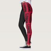 LOBOS Bold Cherry Red Black Modern New Mexico Leggings (Links)