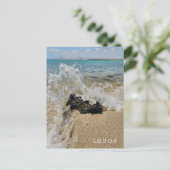 Lobos Island strand uitzicht briefkaart (Staand voorkant)