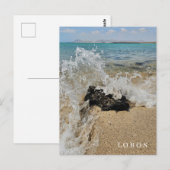 Lobos Island strand uitzicht briefkaart (Voorkant / Achterkant)