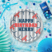 Lobster 1st Birthday Party Papieren Bordje (Feest)