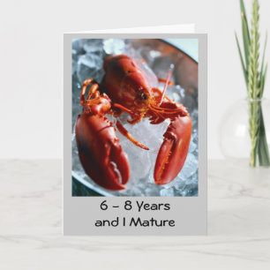 "LOBSTER **50th* BIRTHDAY HUMOR" Kaart