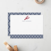 Lobster - Aangepaste Kaarten voor kantoorbenodigdh Notitiekaartje (Voorkant / Achterkant in situ)
