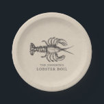 Lobster | Aangepaste zeeboil Papieren Bordje<br><div class="desc">Aangepaste borden voor uw volgende kreeftenkooktraject,  barbecues of zeevruchten.</div>