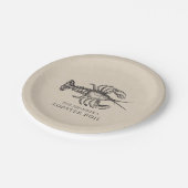 Lobster | Aangepaste zeeboil Papieren Bordje (Gekanteld)