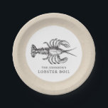 Lobster | Aangepaste zeeboil Papieren Bordje<br><div class="desc">Aangepaste borden voor uw volgende kreeftenkooktraject,  barbecues of zeevruchten.</div>
