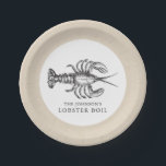 Lobster | Aangepaste zeeboil Papieren Bordje<br><div class="desc">Aangepaste borden voor uw volgende kreeftenkooktraject,  barbecues of zeevruchten.</div>