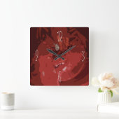 Lobster Abstract Vierkante Klok (Huis)