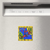 Lobster, Abstracte kraakvis, matisse stijl Magneet (Insitu (Vaatwasser))