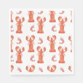 Lobster and Crawfish Pattern Wedding Servet (Voorkant)