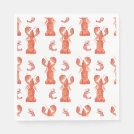 Lobster and Crawfish Pattern Wedding Servet