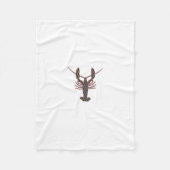 Lobster Argyle Silhouette Fleece Deken (Voorkant)