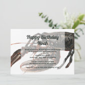 Lobster Art Birthday Party Kaart (Staand voorkant)