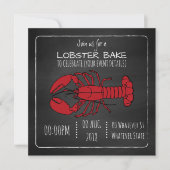Lobster Bake/Boil Chalkboard op maat Kaart (Voorkant)