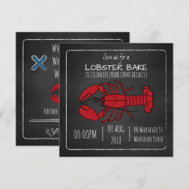 Lobster Bake/Boil Chalkboard op maat Kaart