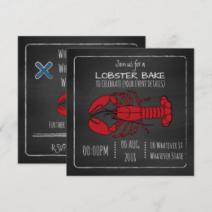 Lobster Bake/Boil Chalkboard op maat Kaart