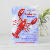 Lobster Bake Invitation Kaart (Staand voorkant)