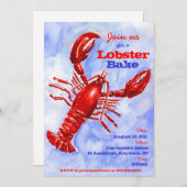 Lobster Bake Invitation Kaart (Voorkant / Achterkant)