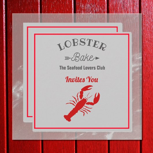 Lobster Bake Invitation Kaart