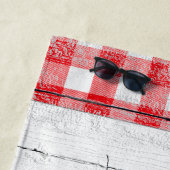 Lobster Bake Monogrammed Familienaam Strandlaken (In situ)