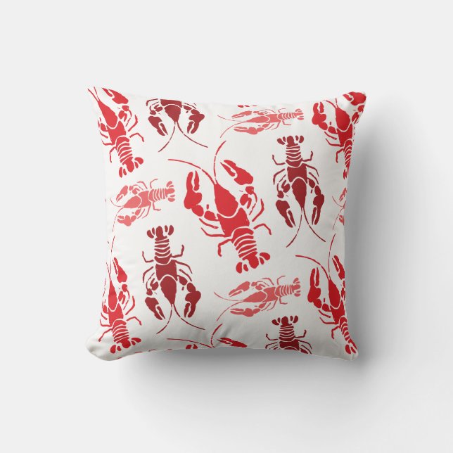 Lobster Bake of Crawfish Boil Retro Pattern Kussen (Voorkant)