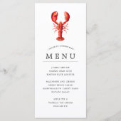 Lobster Bake | Rode Getijde Thema Menu (Voorkant)