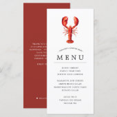 Lobster Bake | Rode Getijden Thema Menu (Voorkant / Achterkant)