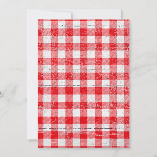 Lobster Bake Rustic Red Buffalo Aanwezigheid Kaart (Achterkant)