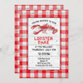 Lobster Bake Rustic Red Buffalo Aanwezigheid Kaart (Voorkant / Achterkant)