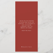 Lobster Bake | Thema "Red Tide" Menu (Achterkant)