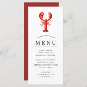 Lobster Bake | Thema "Red Tide" Menu (Voorkant / Achterkant)