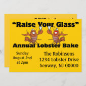 Lobster Bake Toasting Lobsters Kaart (Voorkant / Achterkant)