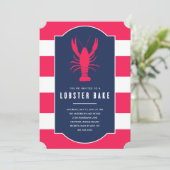 Lobster Bake | Uitnodiging zomerpartij (Staand voorkant)