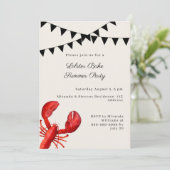 Lobster Bake zand Zomerfeest Kaart (Staand voorkant)
