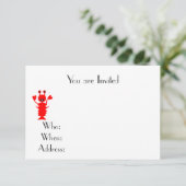 Lobster Beach Thed Kaart (Staand voorkant)