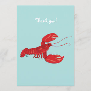 Lobster bedankt je briefkaart