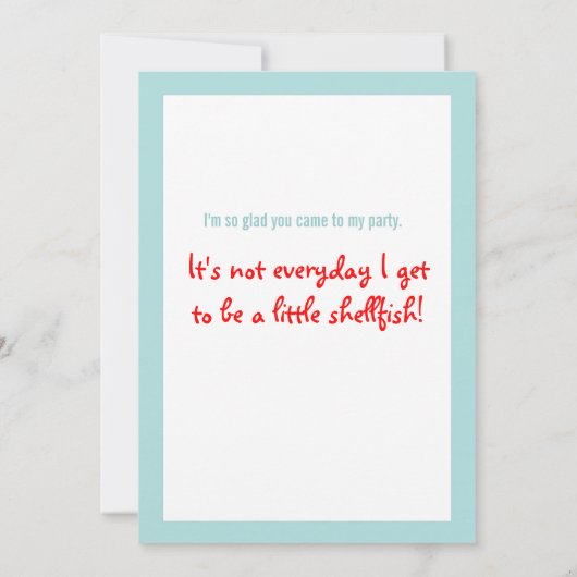 Lobster bedankt je briefkaart (Achterkant)