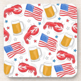 Lobster Beer Flag Star Bier Onderzetter