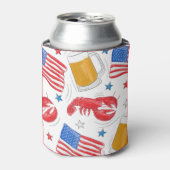 Lobster Beer Flag Star Blikjeskoeler (Blikje Voorkant)