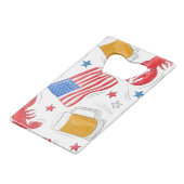 Lobster Beer Flag Star Creditkaart Flessenopener (Achterkant Gekanteld)
