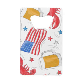 Lobster Beer Flag Star Creditkaart Flessenopener