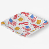 Lobster Beer Flag Star Papieren Bordje (Gebogen)